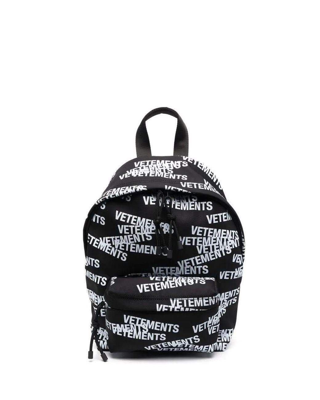 Vetements Black Logo-Print Backpack for men