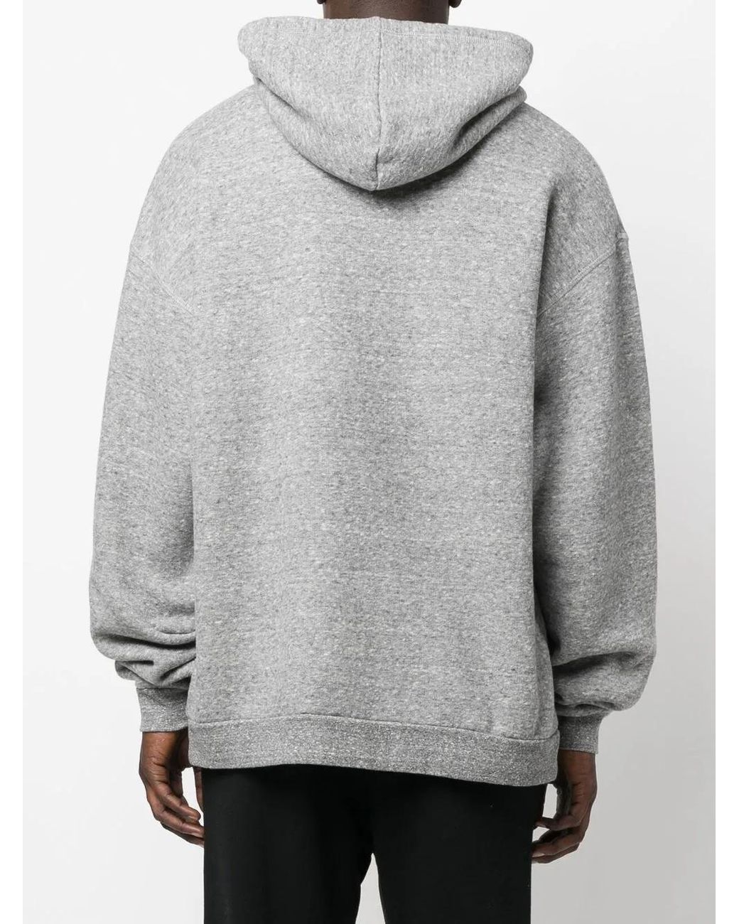 DSquared² Gray Graphic-Print Cotton Hoodie for men