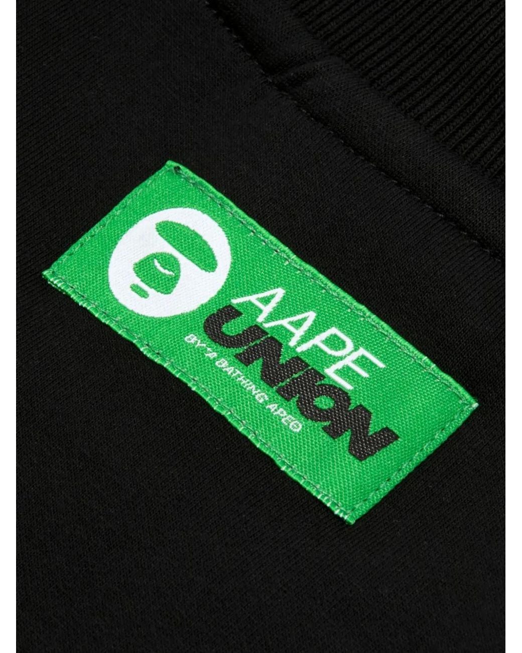 Aape By A Bathing Ape Black Logo-Embroidered Sweatshirt for men