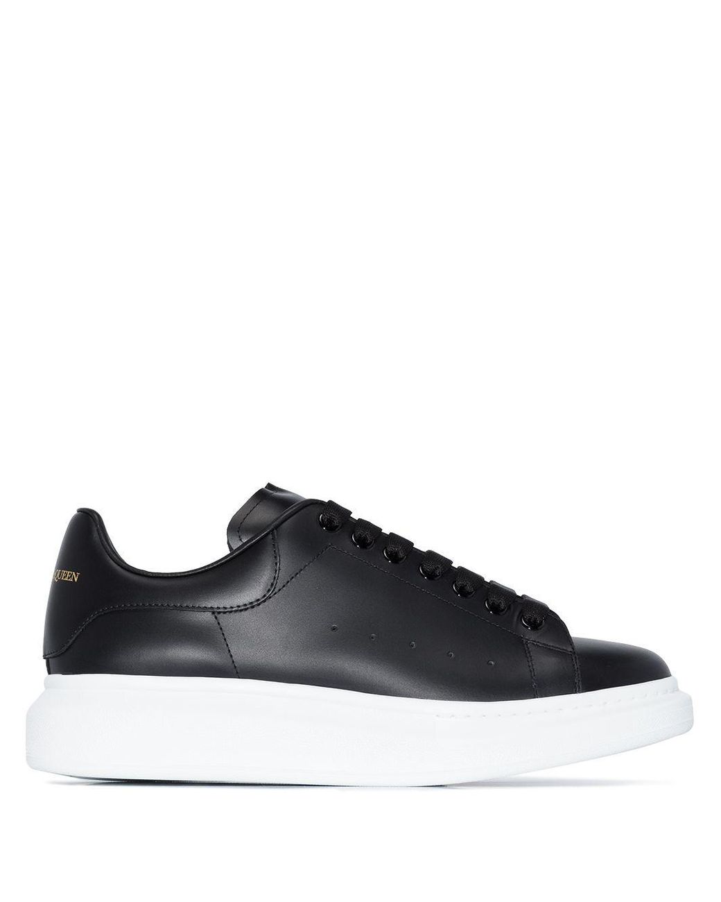 Alexander McQueen Leer Oversized Sneaker Van Kalfsleer in het Zwart voor  heren - Lyst