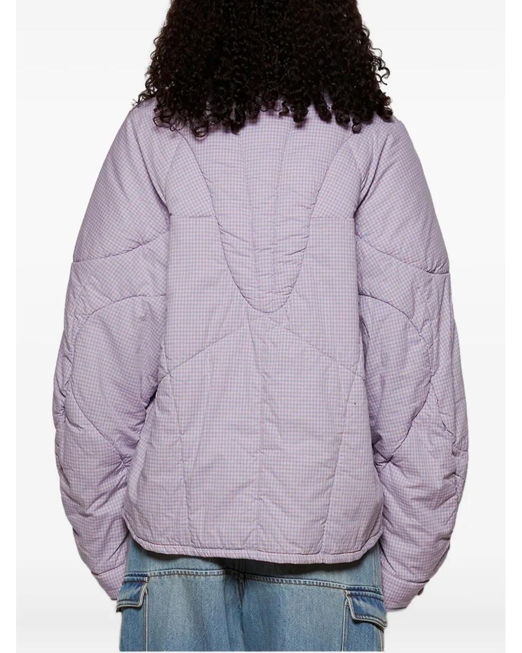 Natasha Zinko Purple Cotton Quilted Jacket