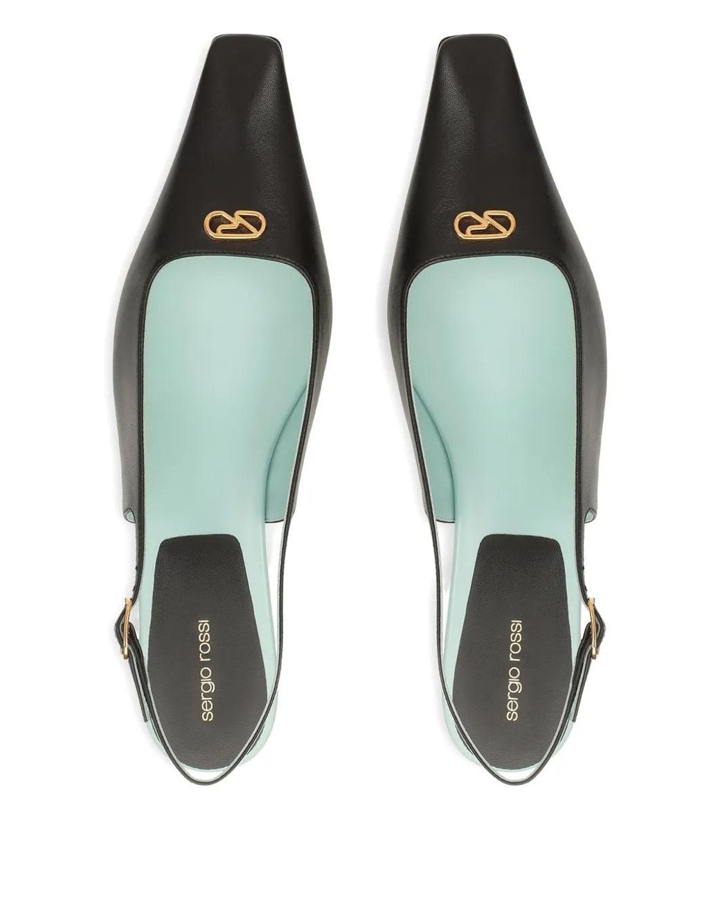 Sergio Rossi Black 25Mm Surge Slingback Sandals