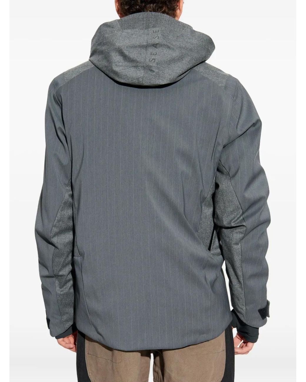 Chaqueta A Rayas Con Capucha Sease de hombre de color Gray