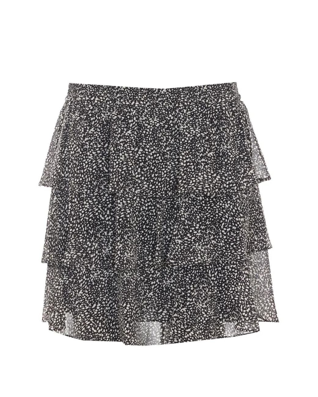MICHAEL Michael Kors Gray Tiered Ruffled Mini Skirt