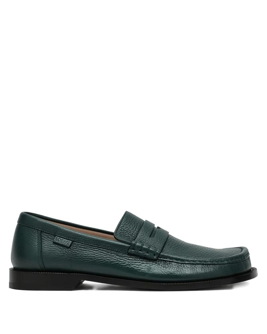 Loewe Green Campo Leather Penny Loafers for men