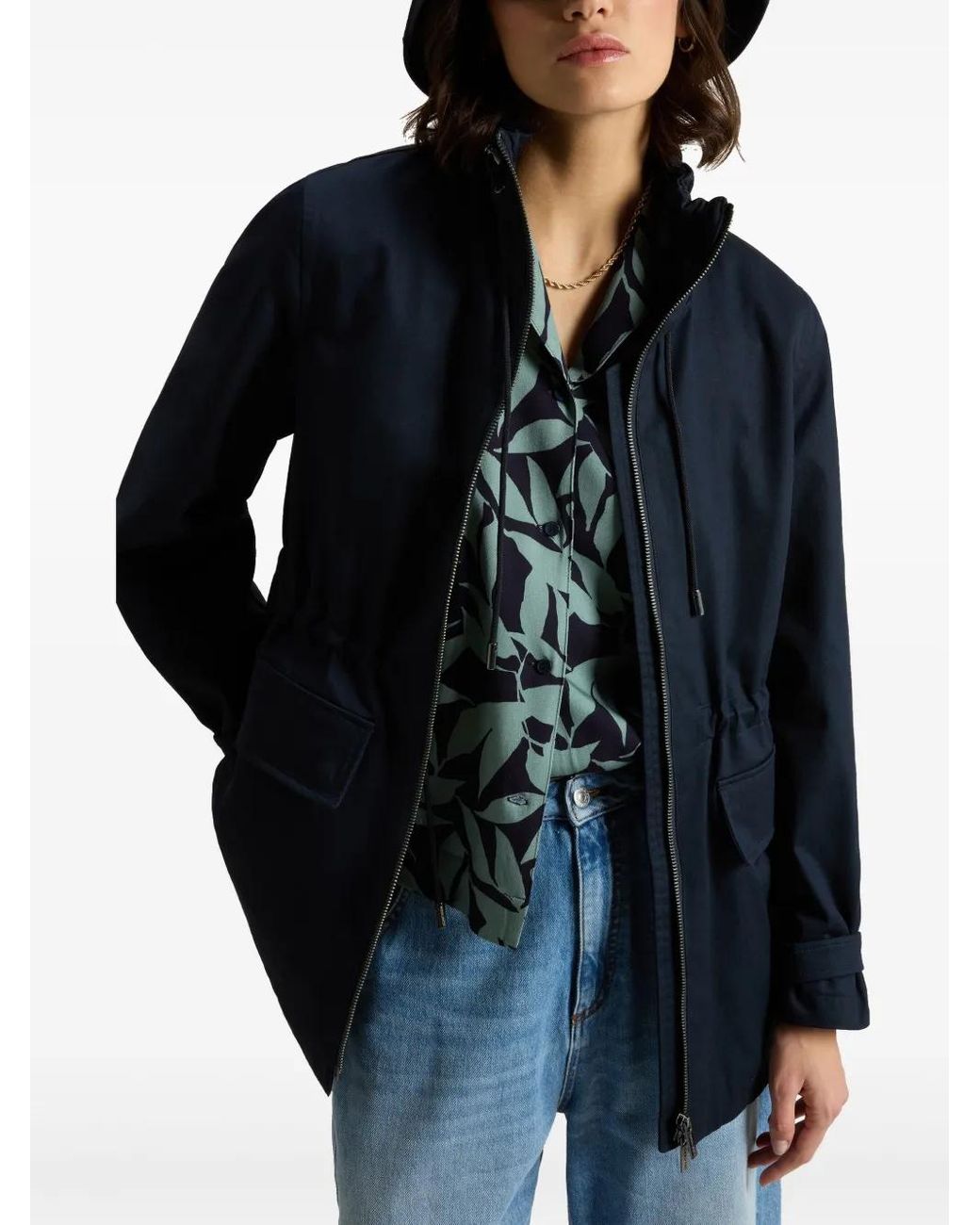 Chaqueta Con Cintura Fruncida Woolrich de color Blue