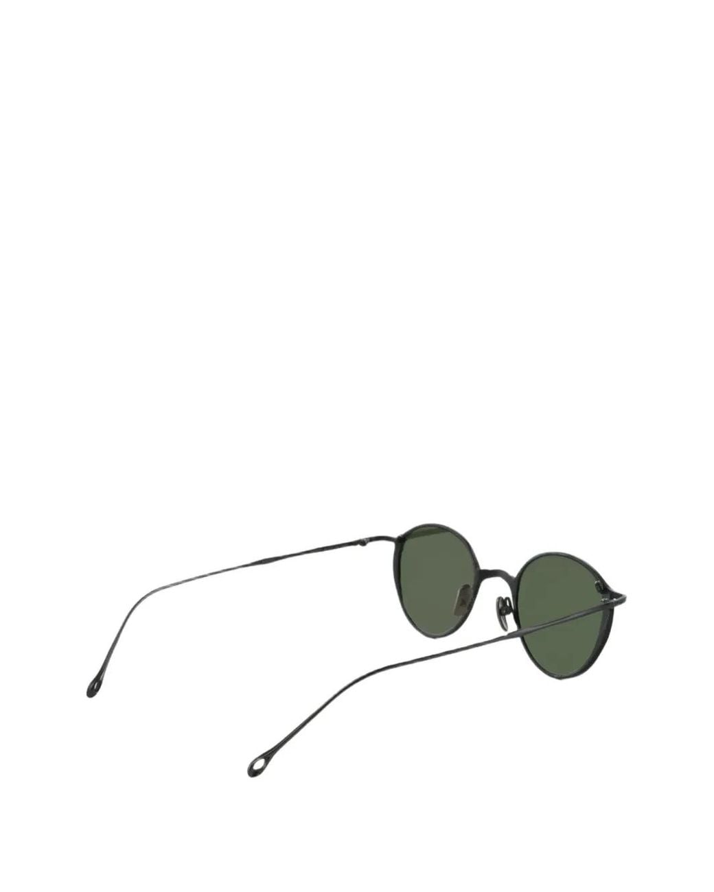 Rigards Green Round-Frame Sunglasses