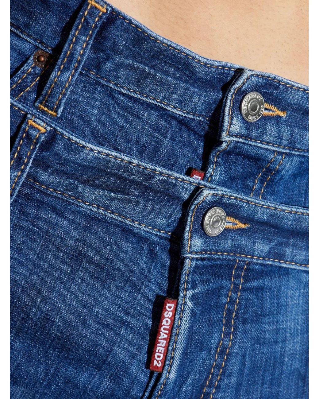 DSquared² Blue Logo-Tag Jeans for men