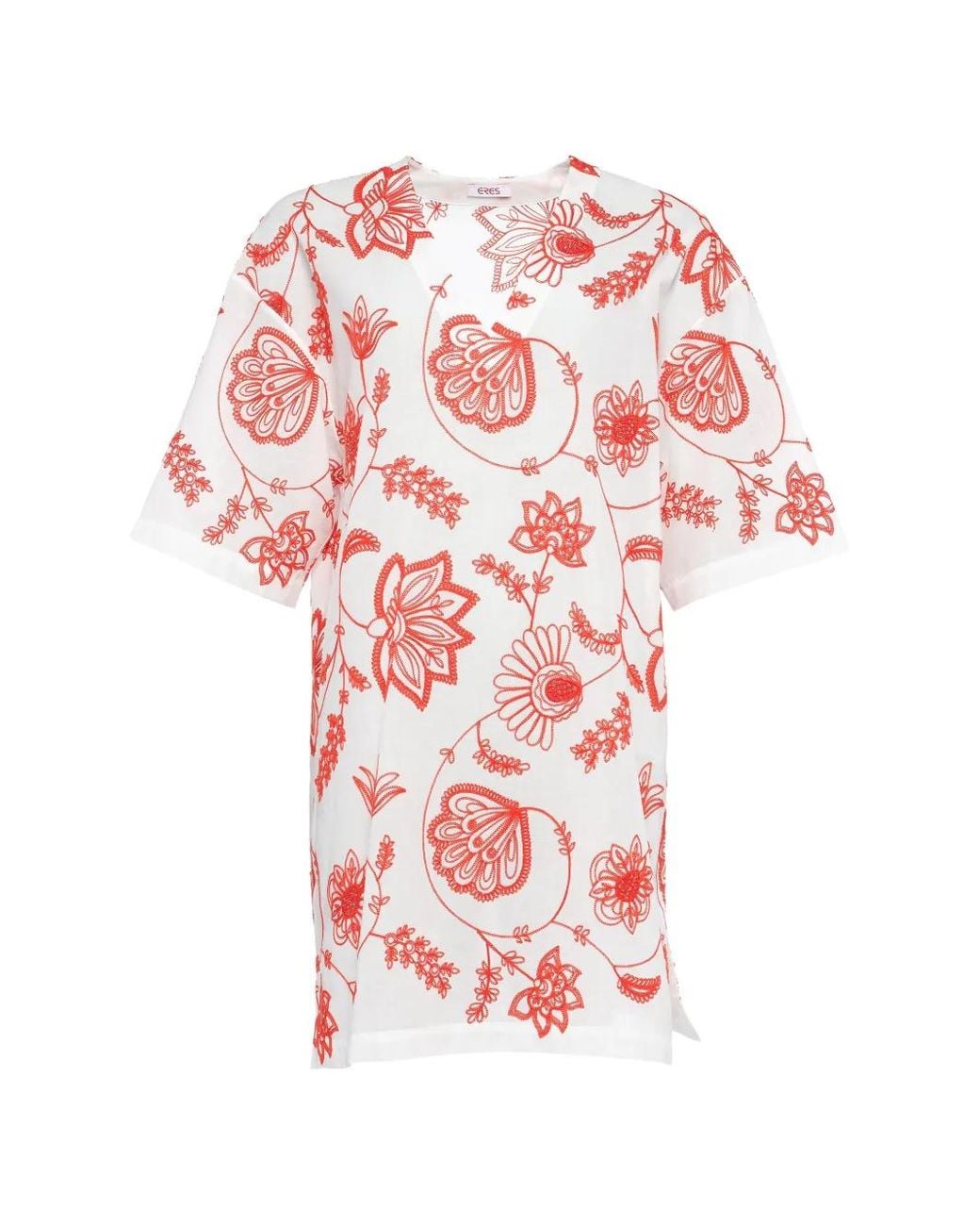 Eres White Floral-Print Dress