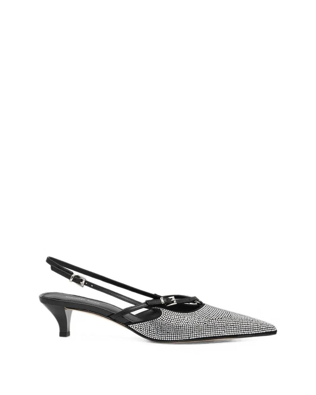 MICHAEL Michael Kors White Selina Embellished Slingback Pumps