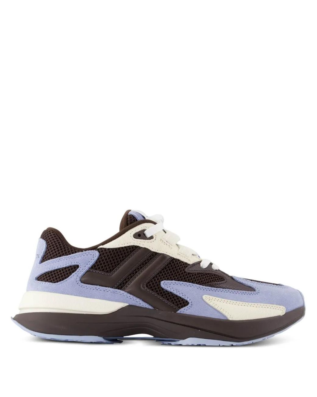 Lanvin Brown Jla Mesh-Panel Suede Sneakers