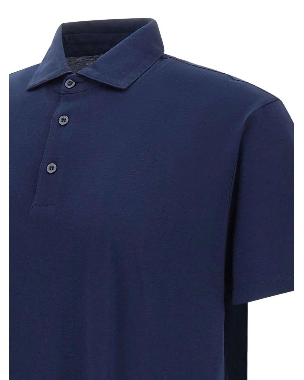Kangra Blue Short-Sleeve Polo Shirt for men
