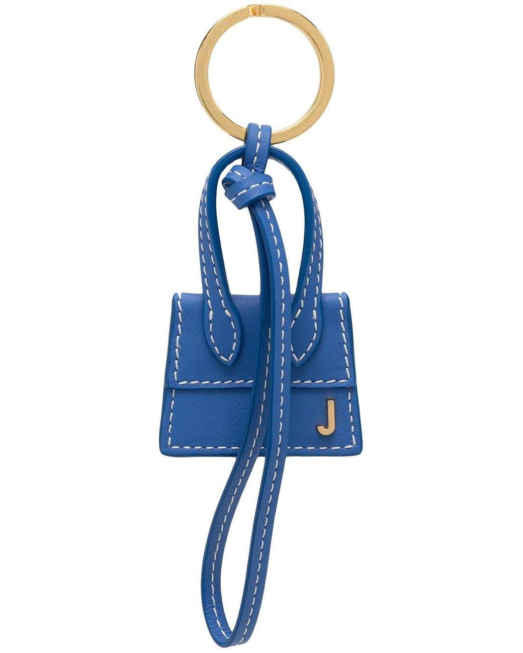 Jacquemus Leather Bagcharm Keyring in Blue for Men Lyst