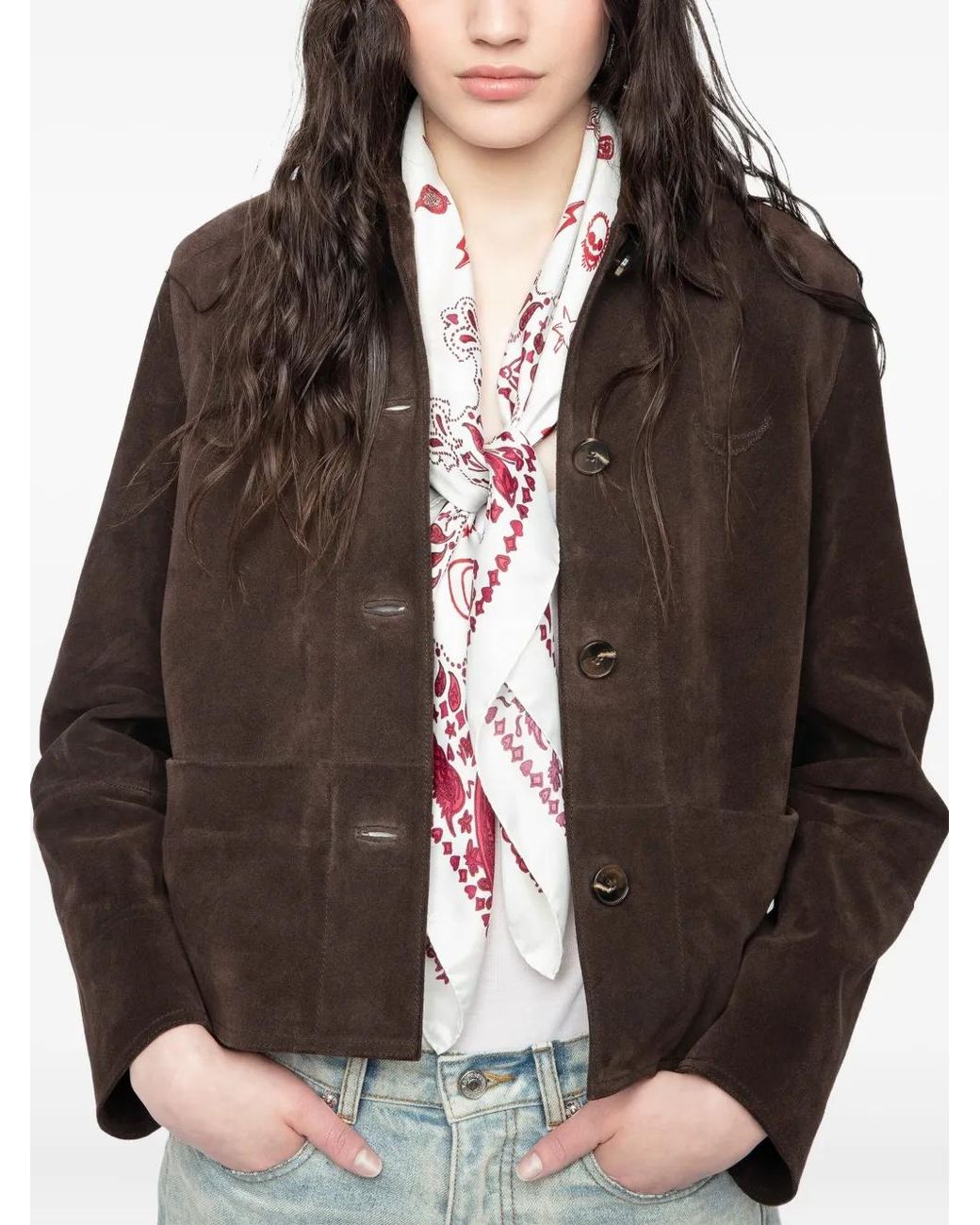 Zadig & Voltaire White Debbie 85 Scarf