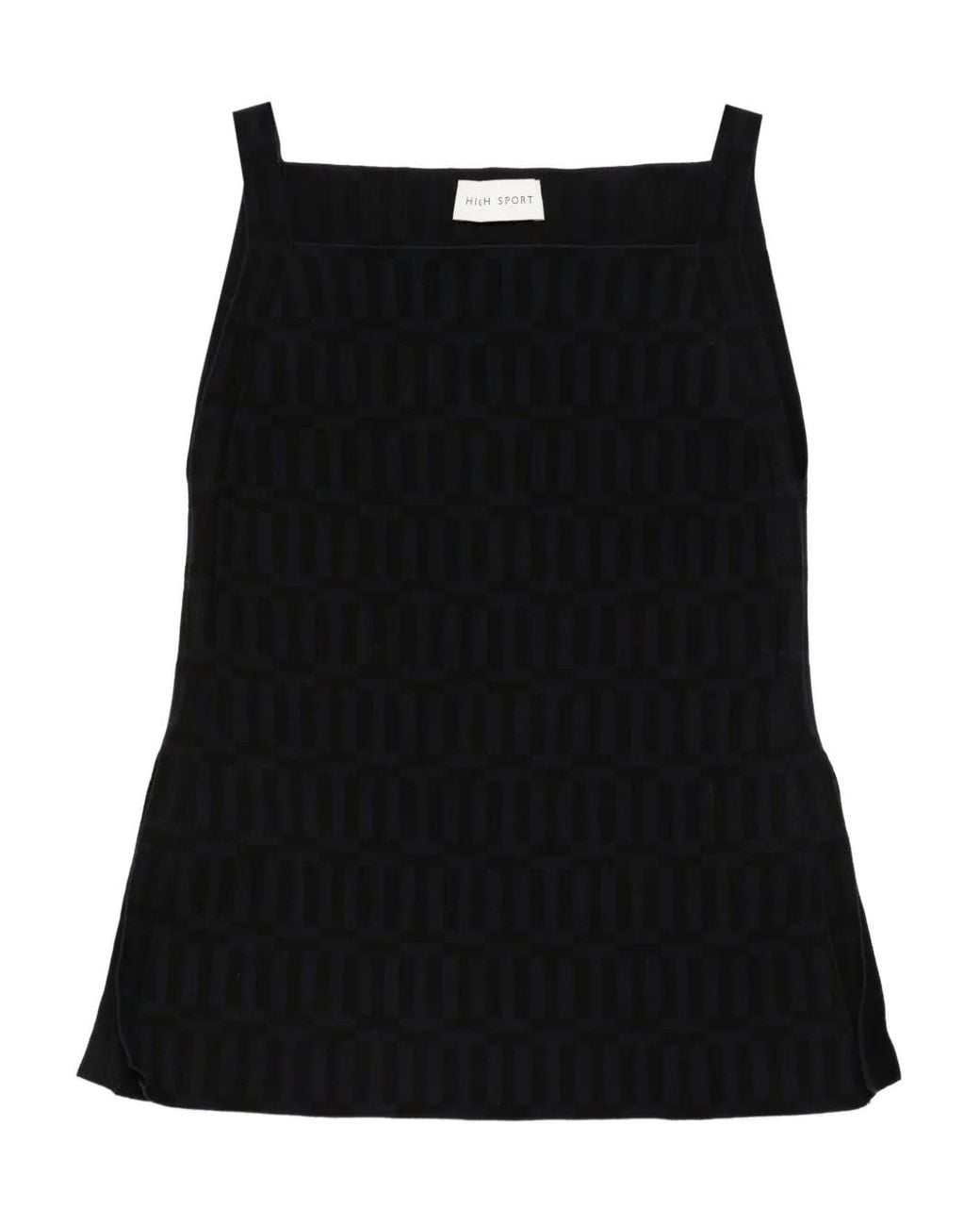High Sport Black Asher-Apron Top