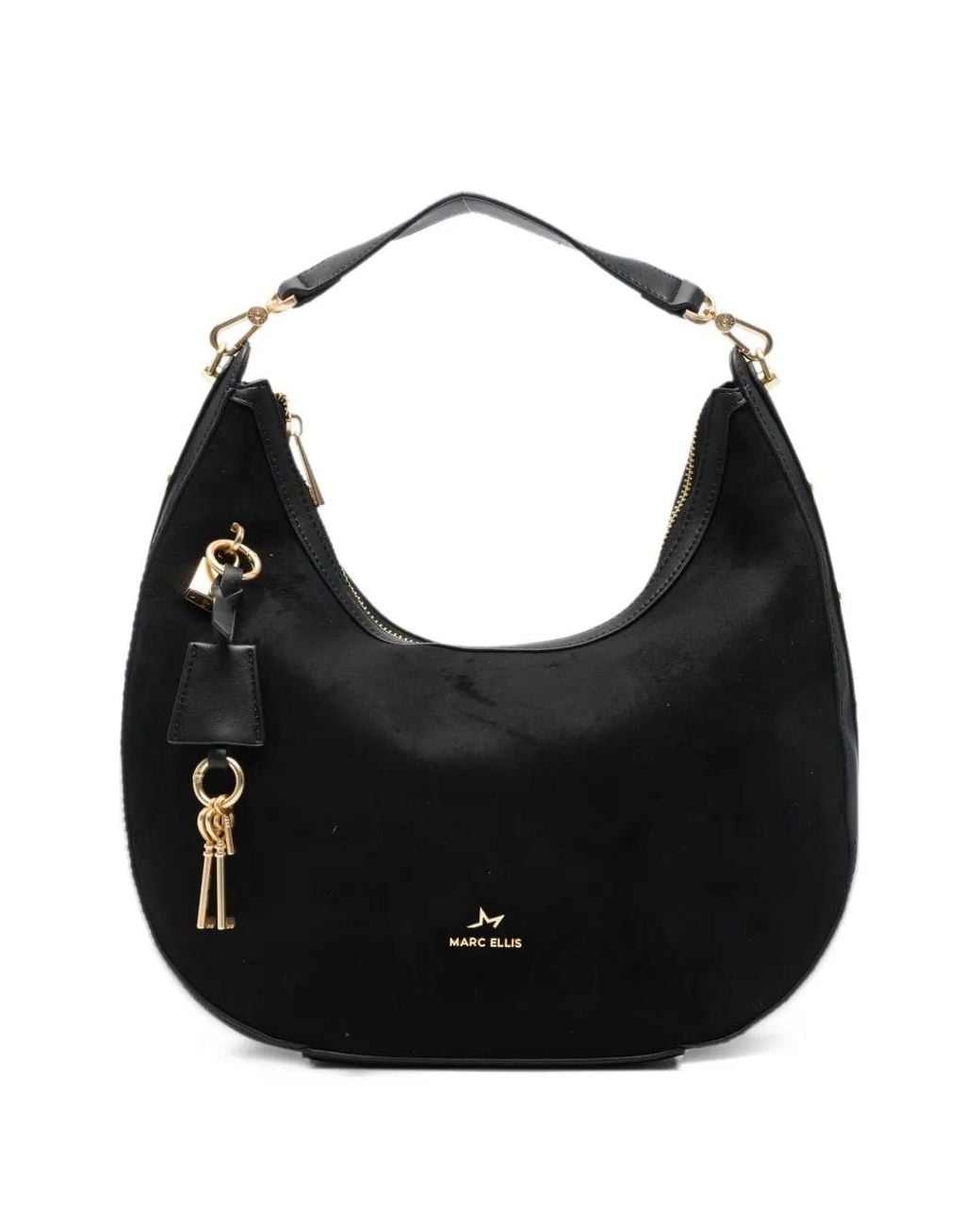 Marc Ellis Black Sindey Stud-Embellished Shoulder Bag