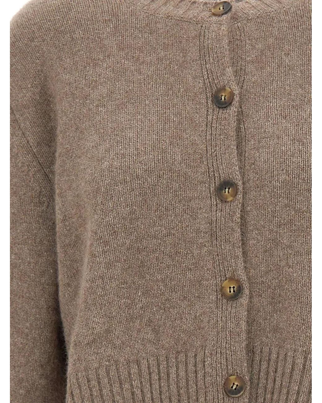 Loulou de Saison Brown Remus Long-Sleeve Cardigan