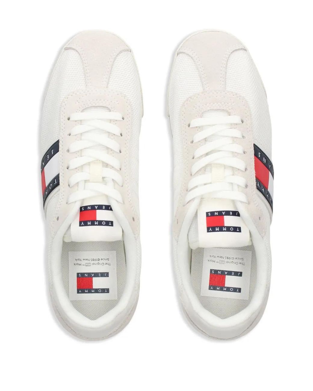 Tommy Hilfiger White Flag Logo Sneakers