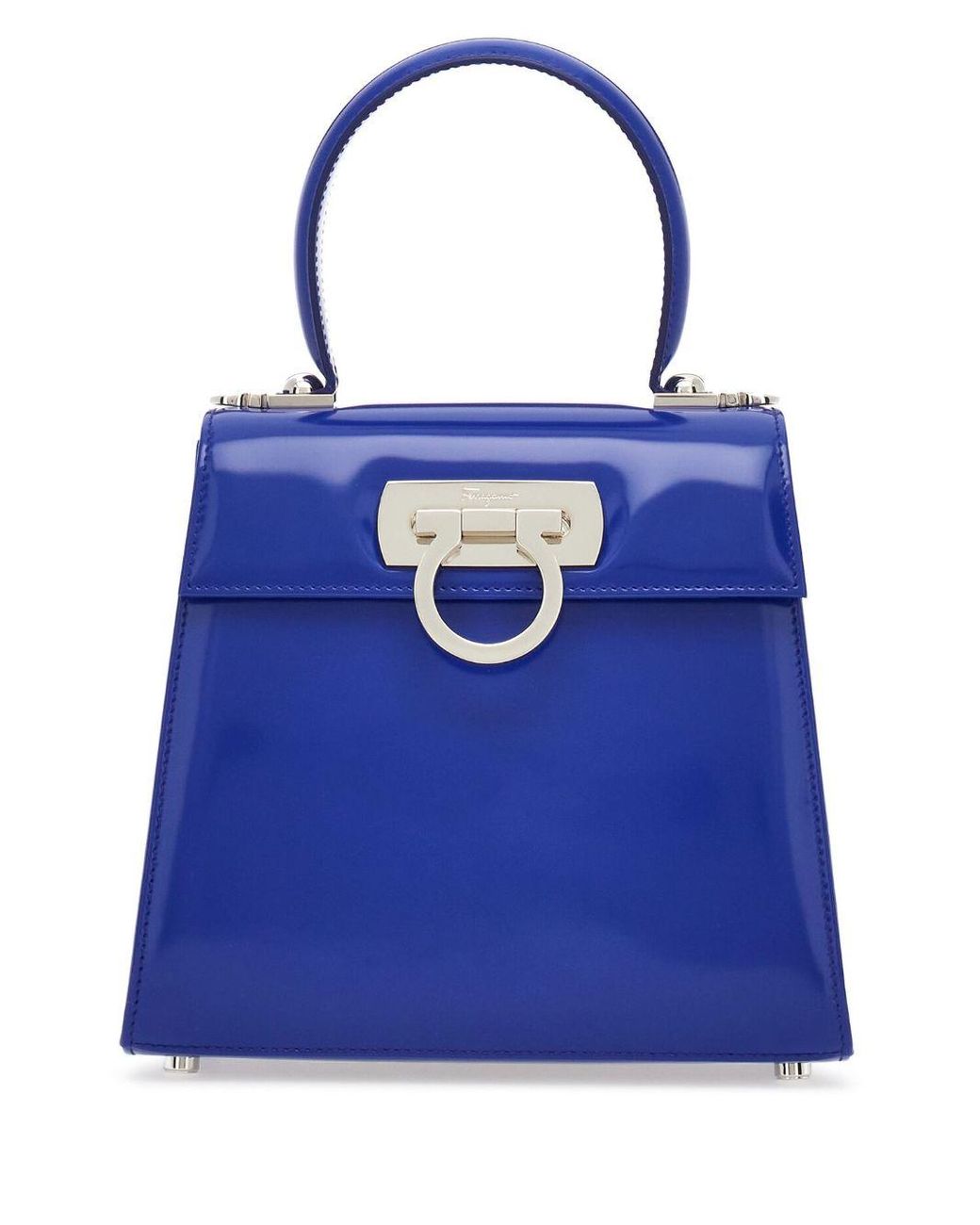 Ferragamo Iconic Top Handle Tote Bag in Blue | Lyst