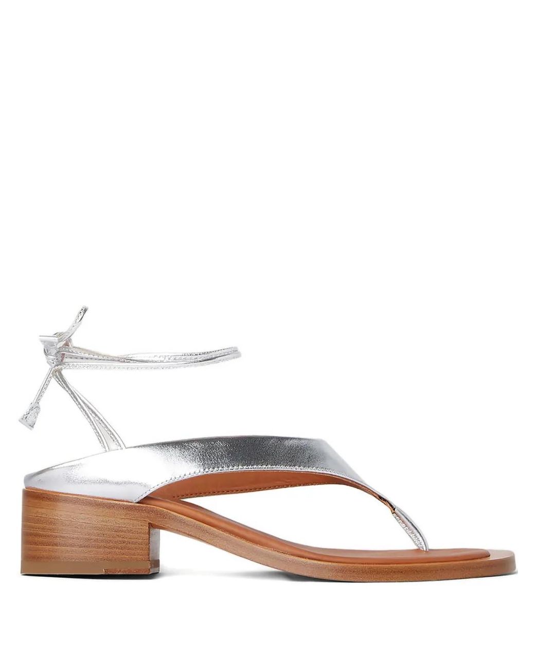 DURAZZI MILANO Brown Leather Tie-Up Sandals