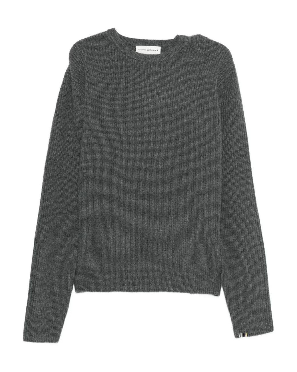 Extreme Cashmere Gray N°356 You Ribbed Cashmere Sweater for men