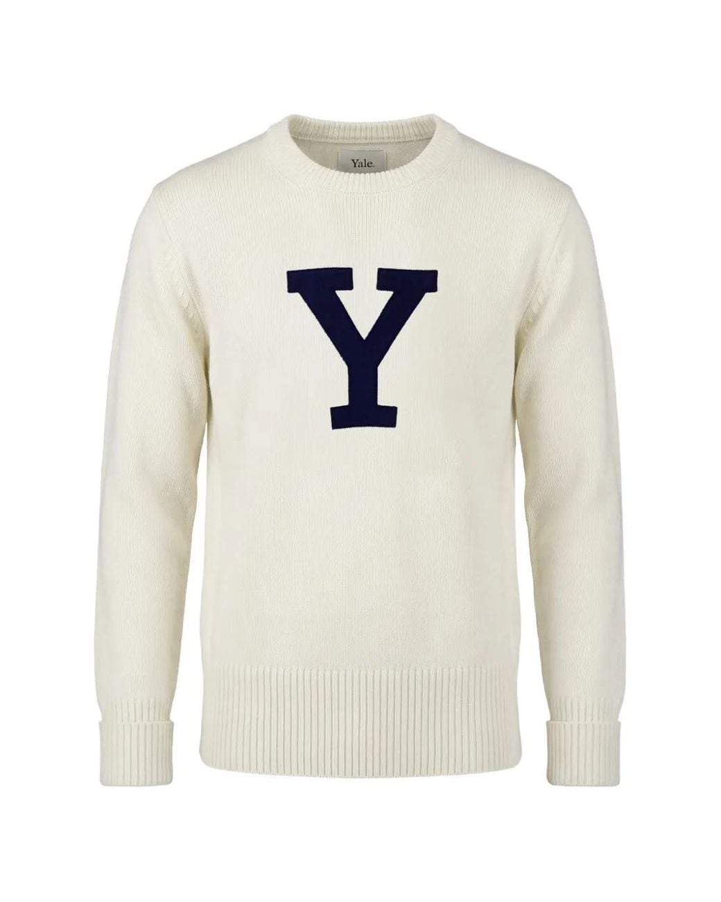 Gant White X Yale Patch Crew-Neck Sweater for men