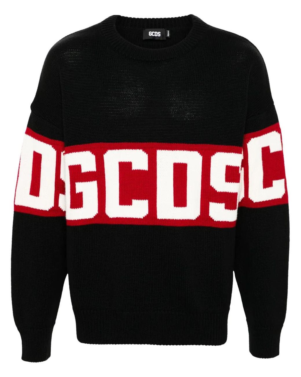 Gcds Black Band-Logo Sweater