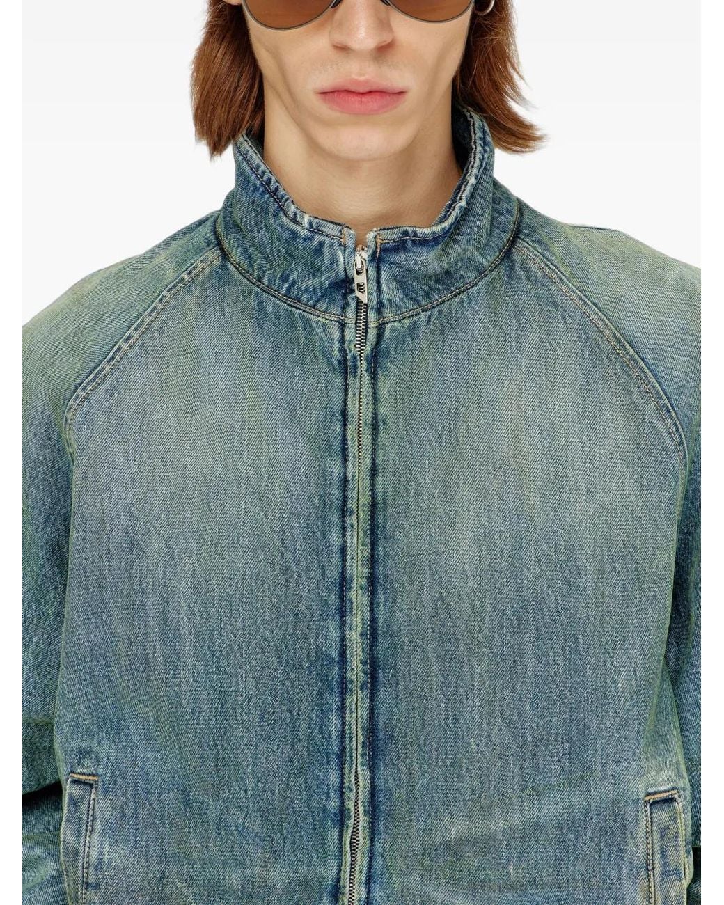DIESEL Green Padded Jacket for men
