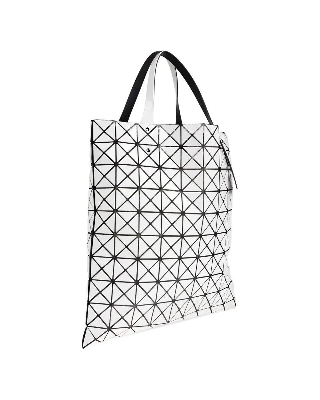 Issey Miyake White Geometric-Print Tote Bag