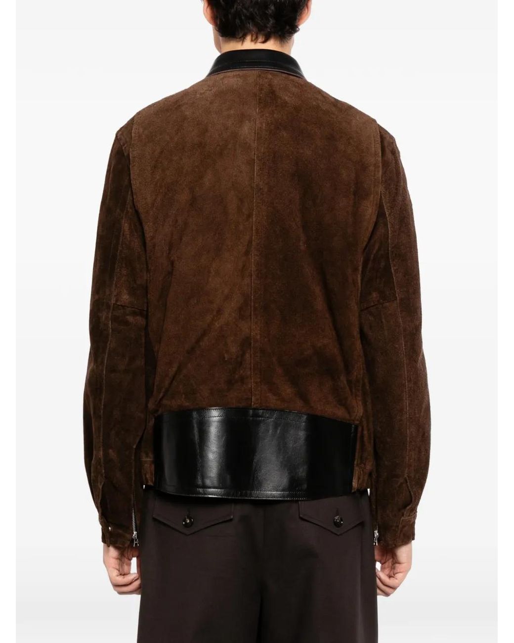 Sacai Brown Suede Blouson for men