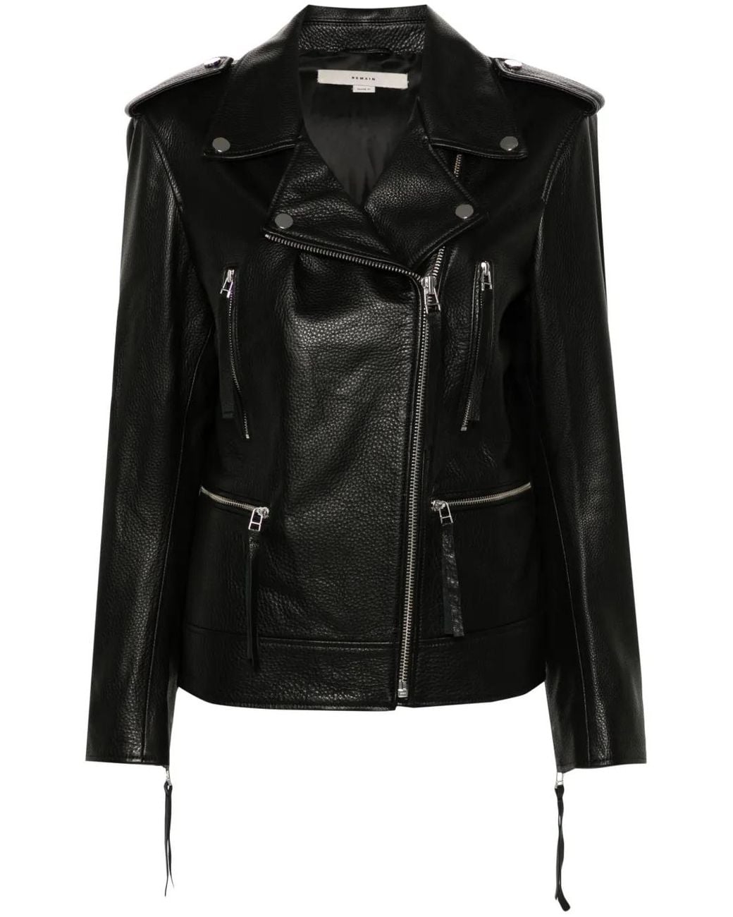 Chaqueta Biker Con Cremallera Remain de color Black
