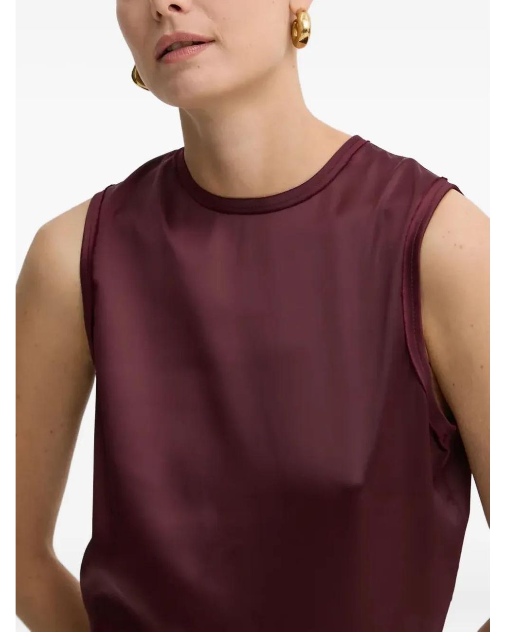 Aeron Purple Asymmetric Sleeveless Dress