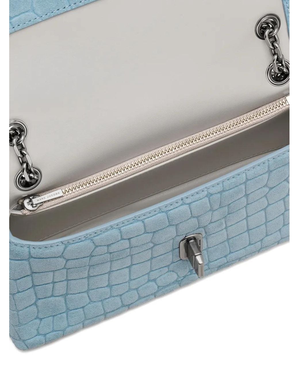 Marc Jacobs Blue The Croc Dual Chain Mini Bag