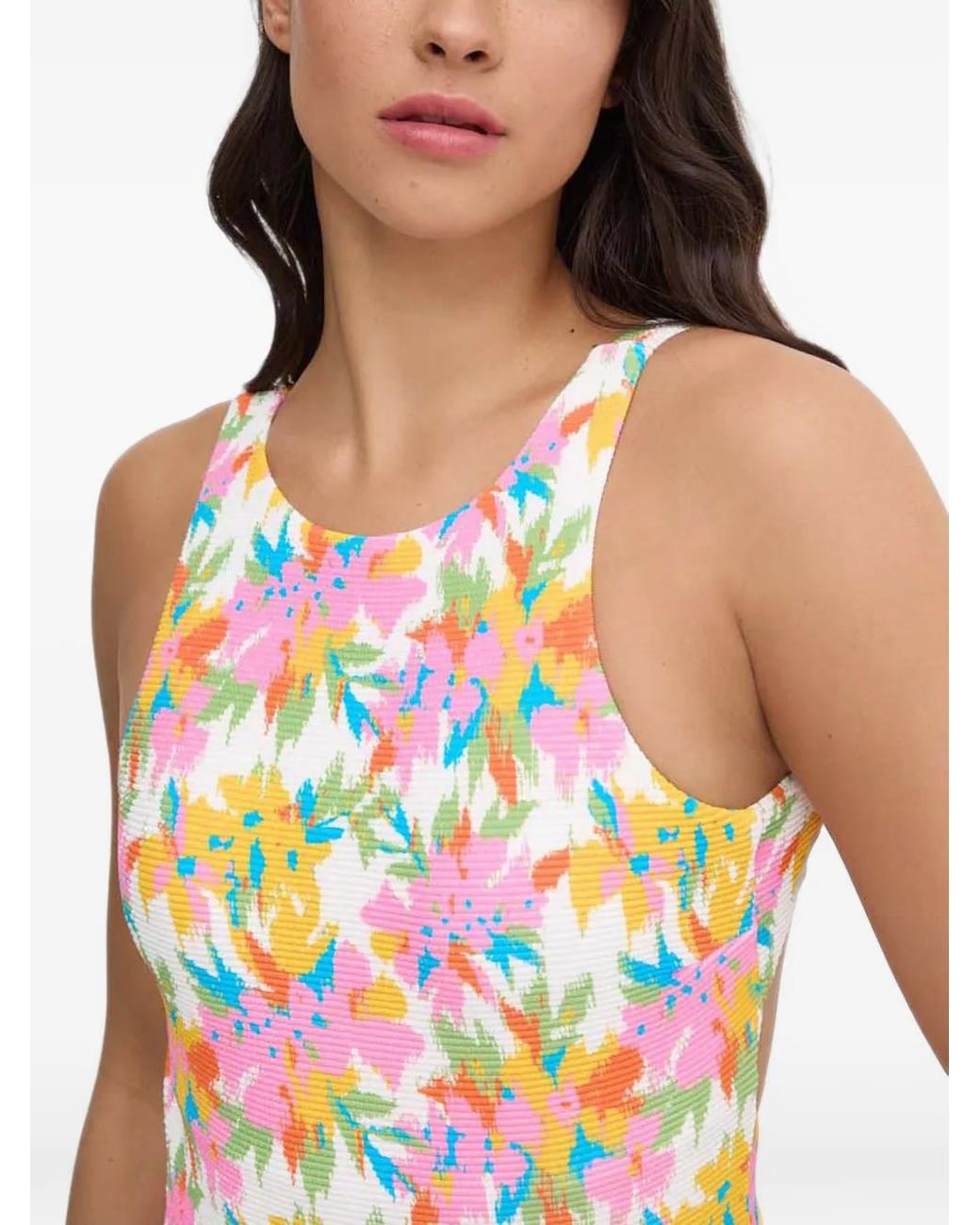 Picture Orange Kalen Floral-Print Open-Back Swimsuit