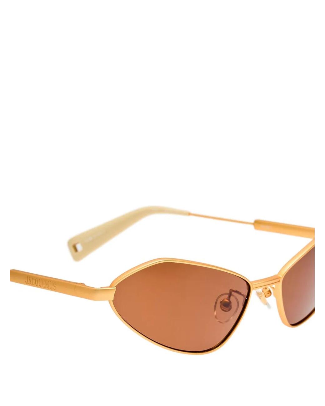 Jacquemus Metallic Bambino Geometric-Frame Sunglasses