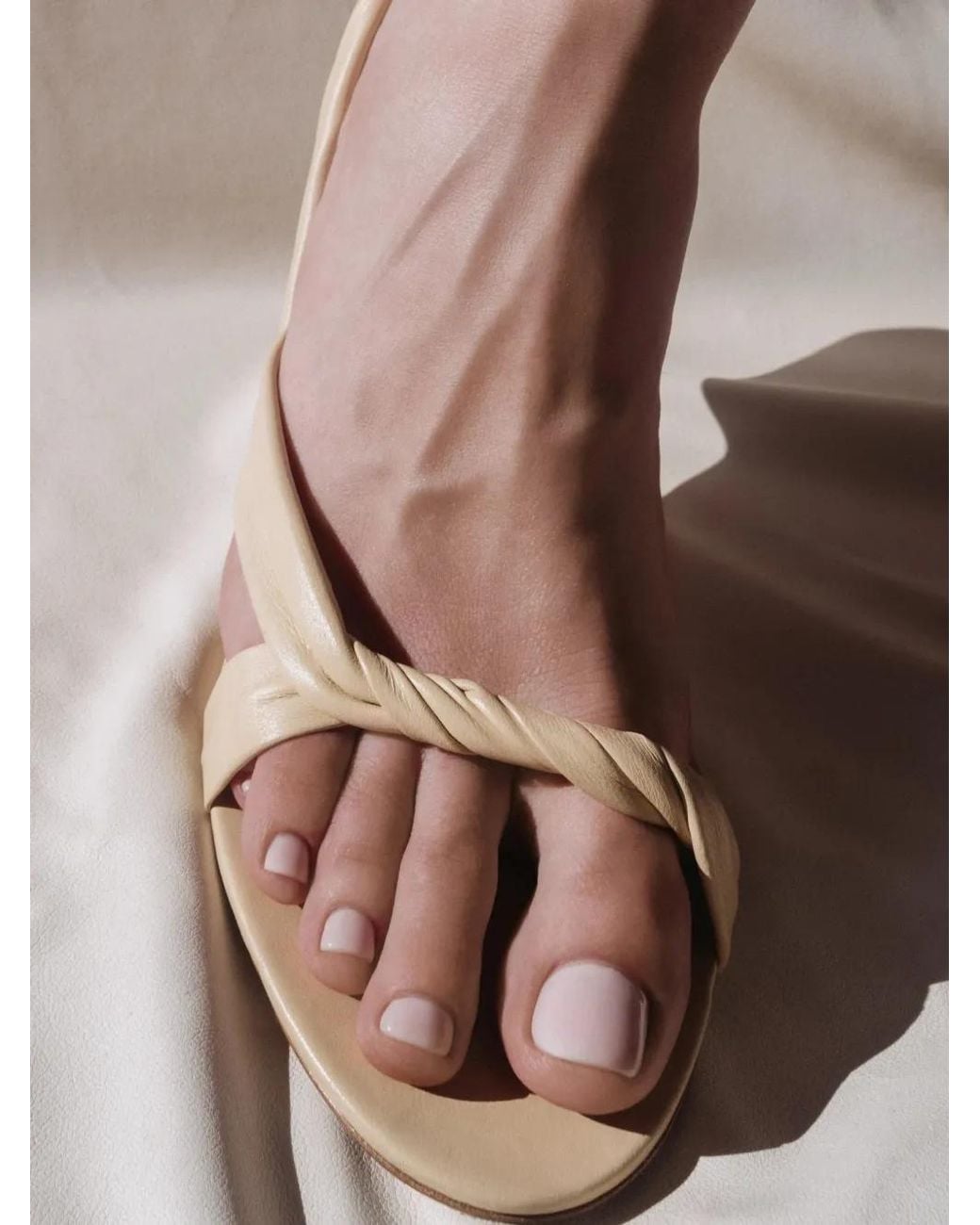 STUDIO AMELIA Metallic Siena Braided Slingback Sandals