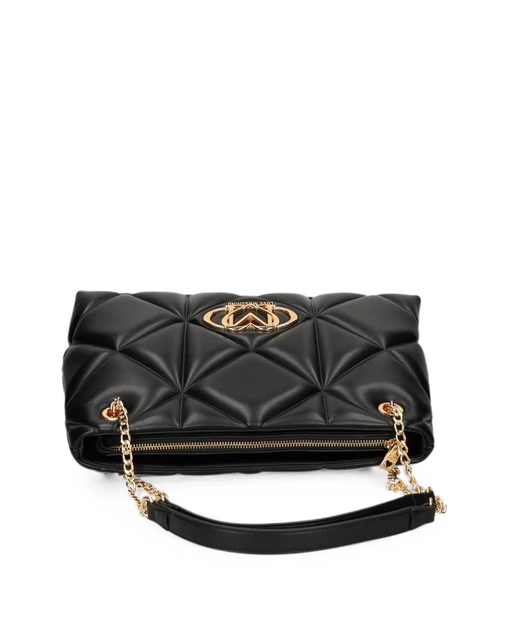 Love Moschino Black Logo-Plaque Shoulder Bag