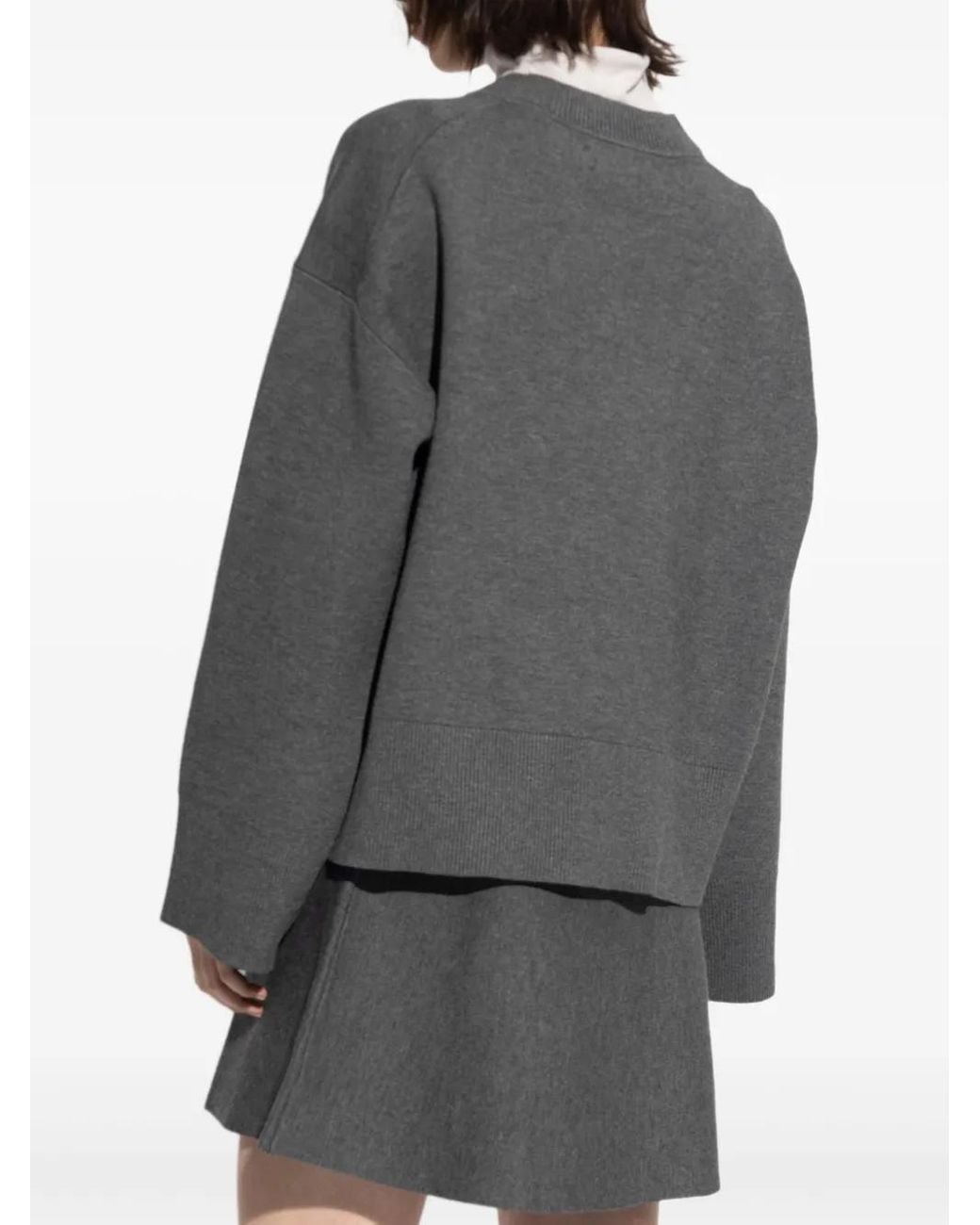 Jersey Salula Con Cuello En V Samsøe & Samsøe de color Gray