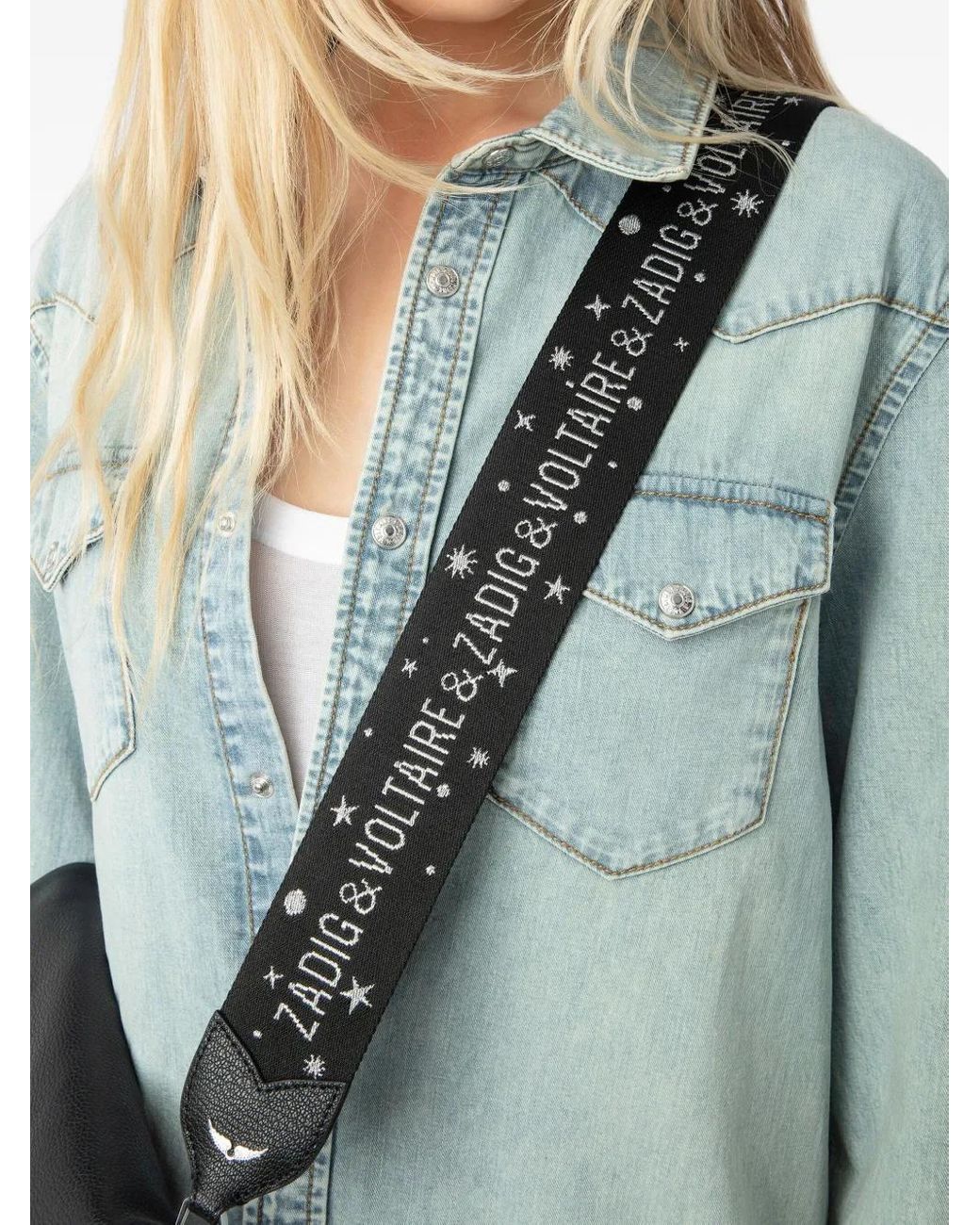 Zadig & Voltaire Black Starlight Shoulder Strap