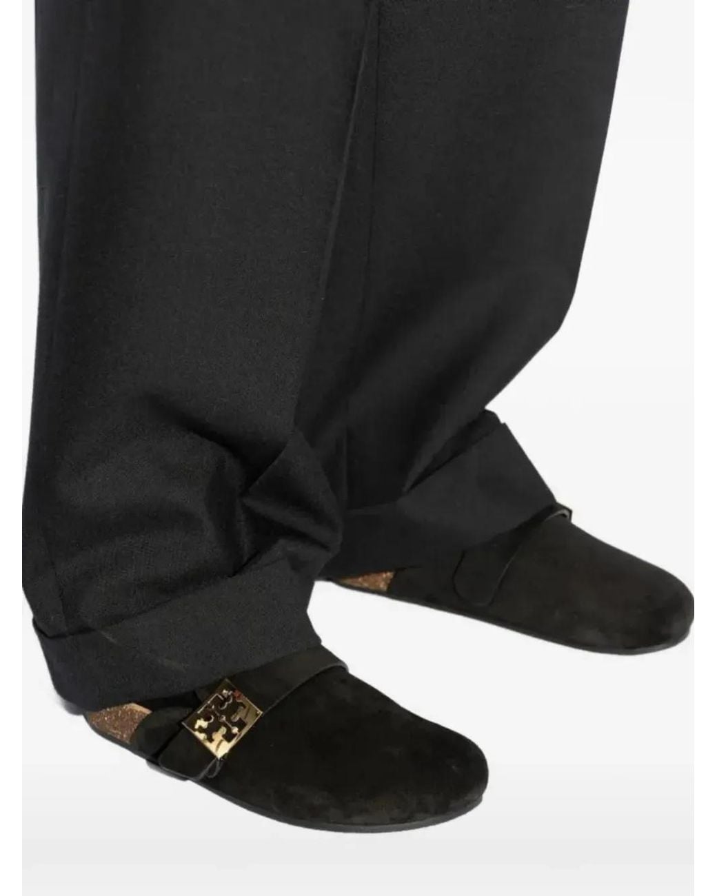 Tory Burch Black Mellow Mules
