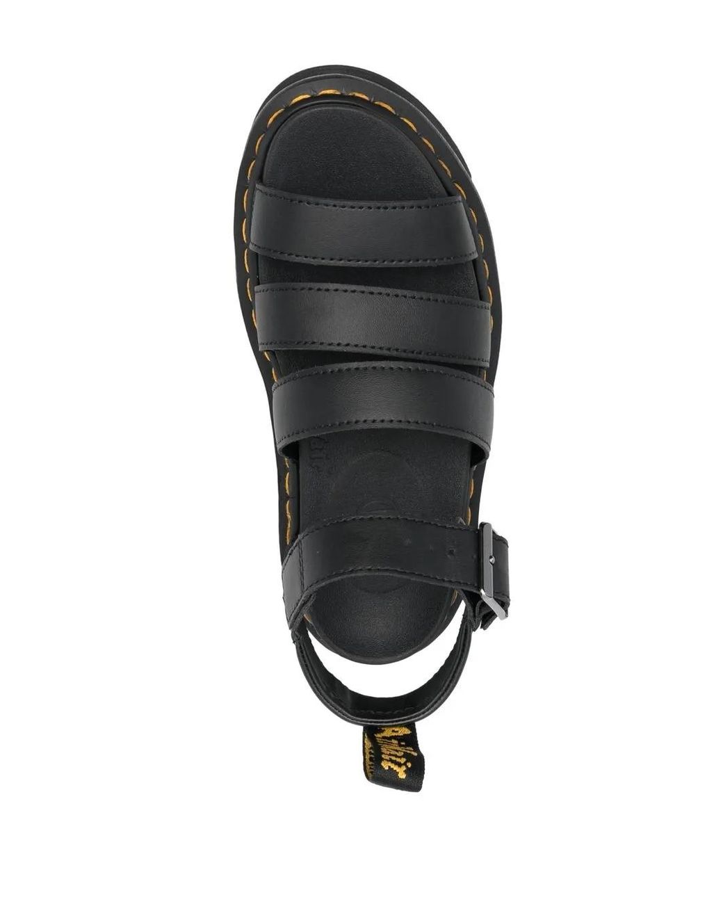 Dr. Martens Black Blaire Hydro Leather Strap Sandals