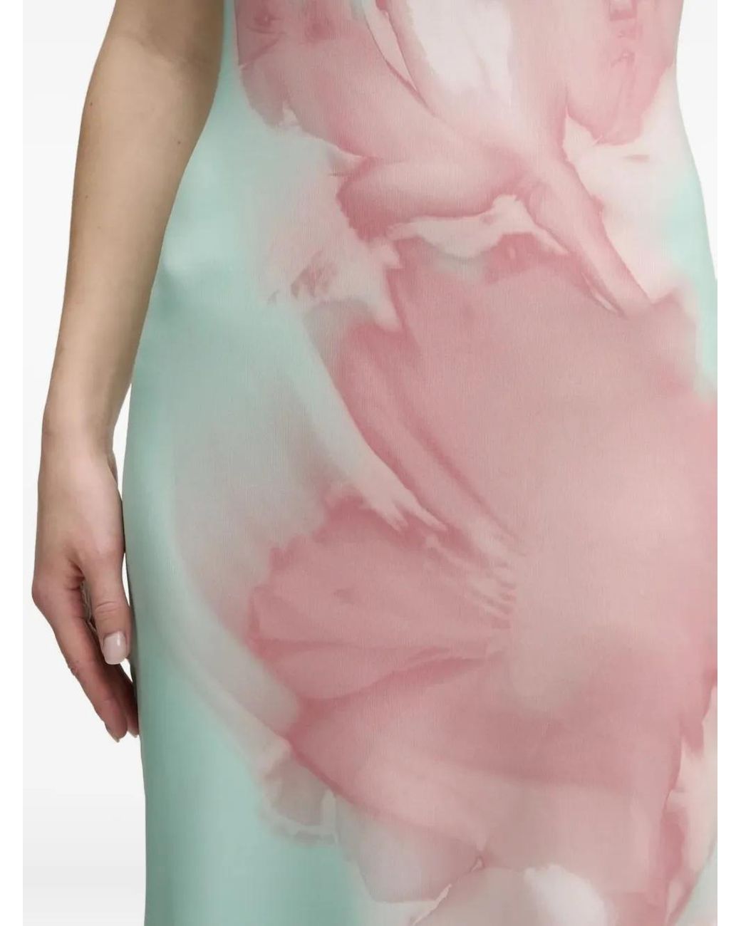 Desigual White Floral-Print Midi Dress