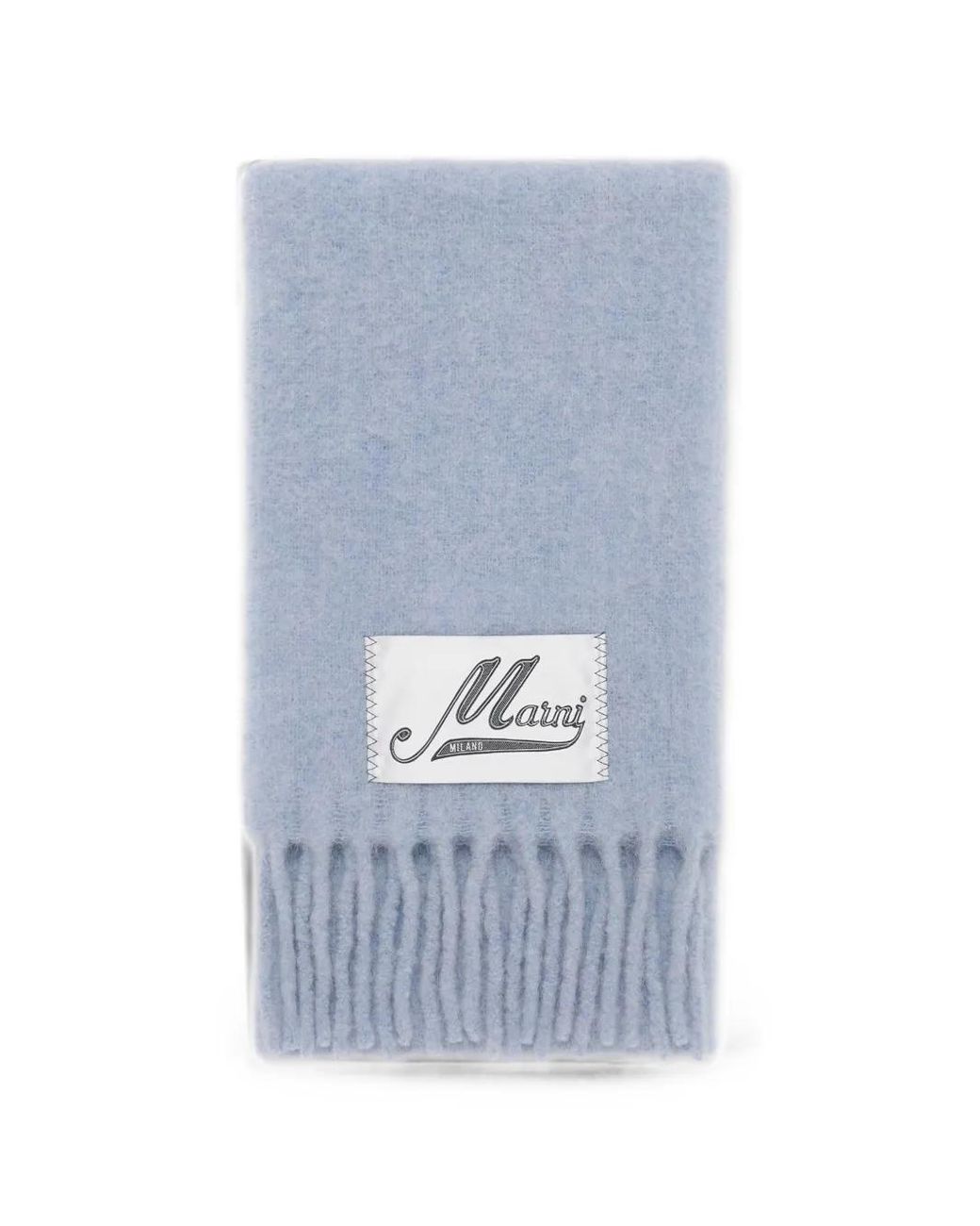 Marni Blue Light Alpaca Scarf