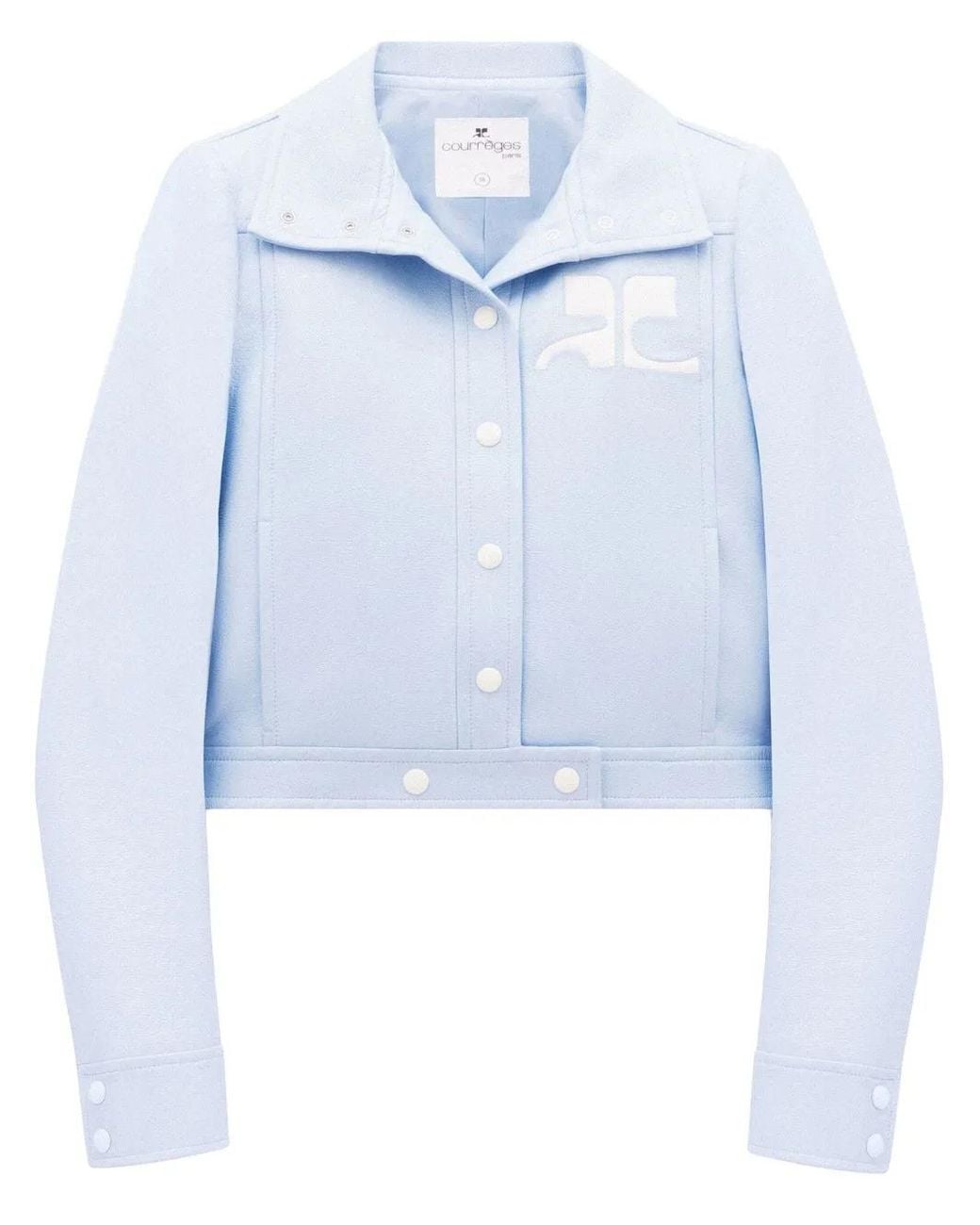 Courreges Blue Structured Cropped Jacket