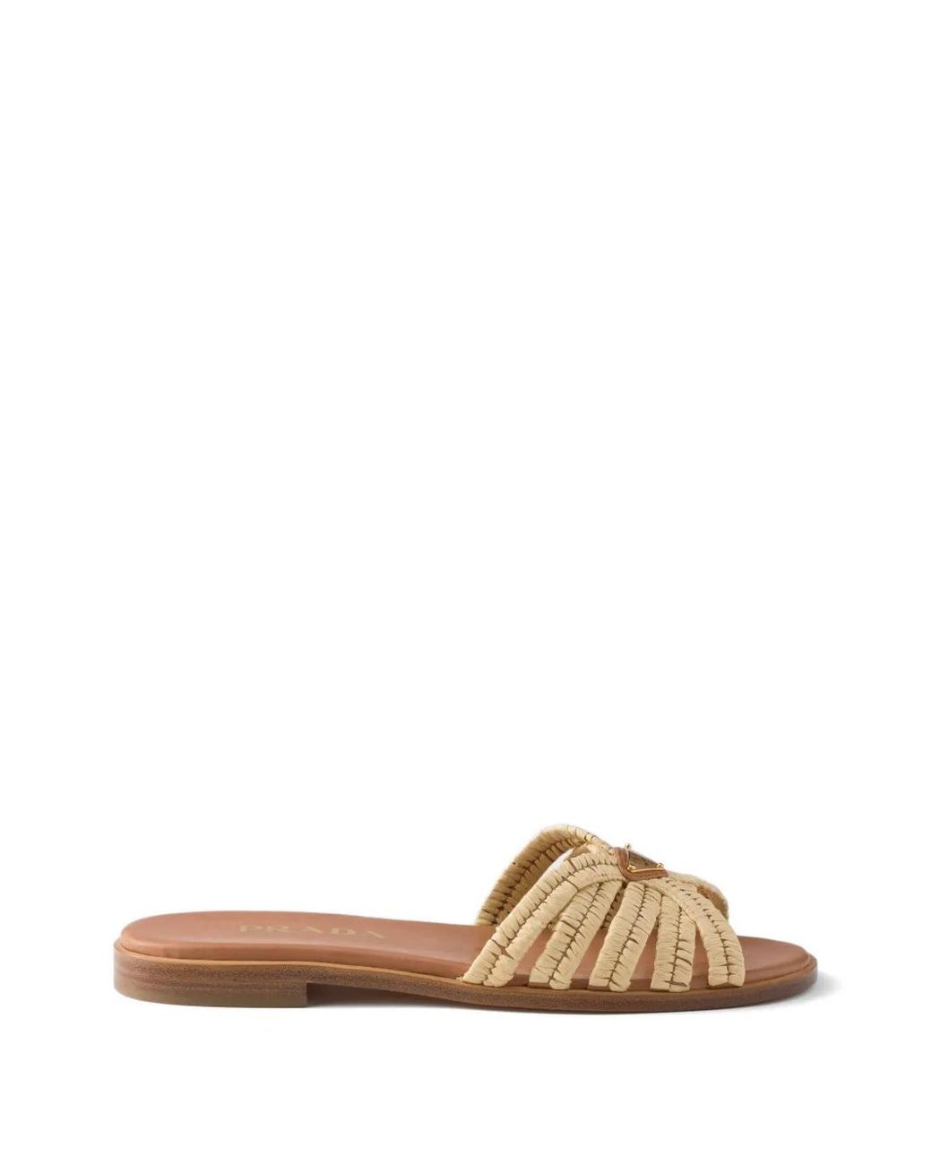 Prada Brown Crochet Slides