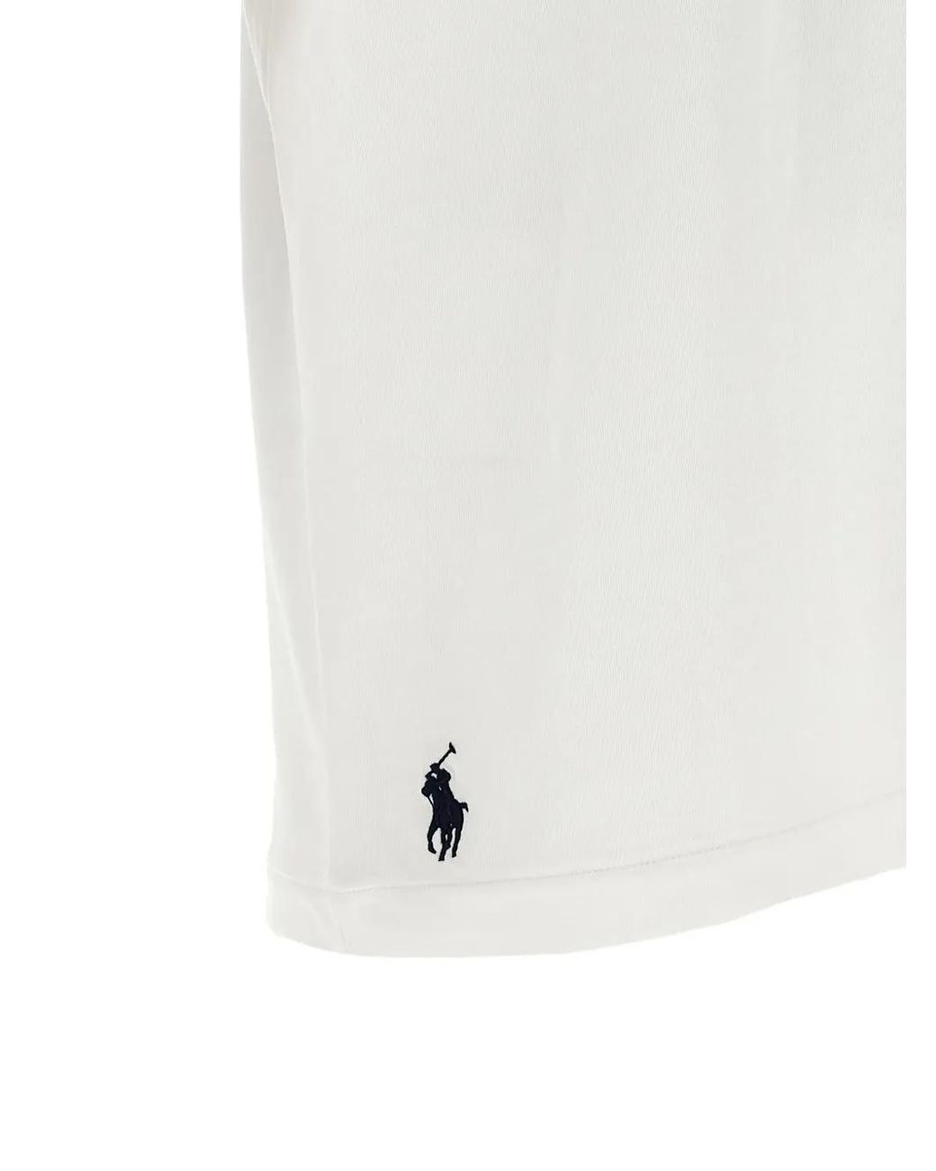Polo Ralph Lauren White Logo-Patch T-Shirt for men
