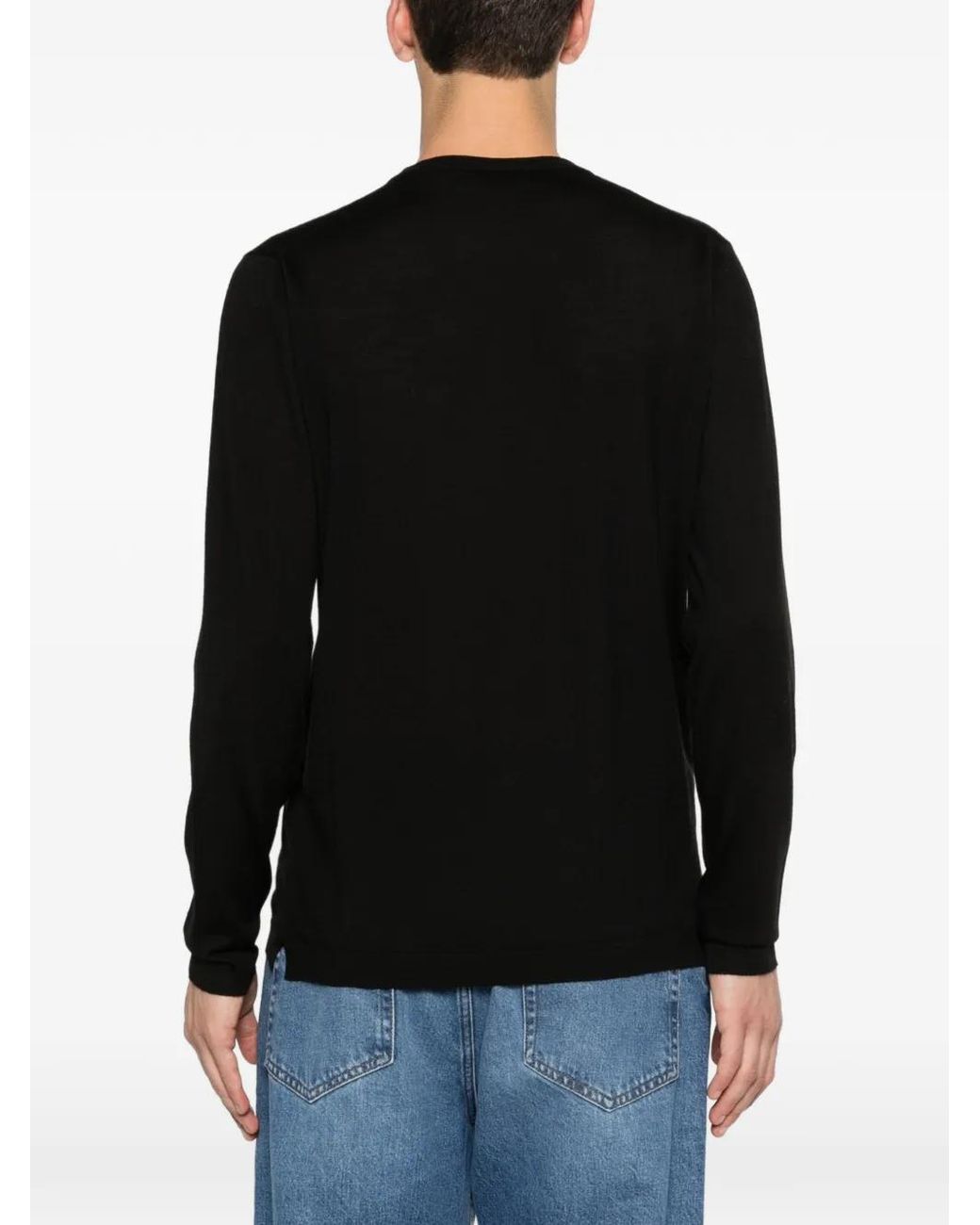 FILIPPO DE LAURENTIIS Black Long-Sleeve Sweater for men
