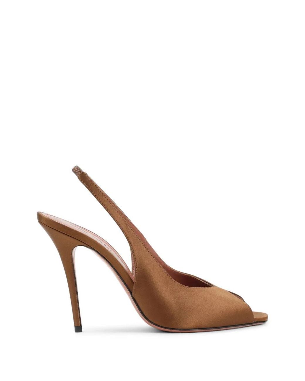 AMINA MUADDI Brown Slingback Open Toe Sandals