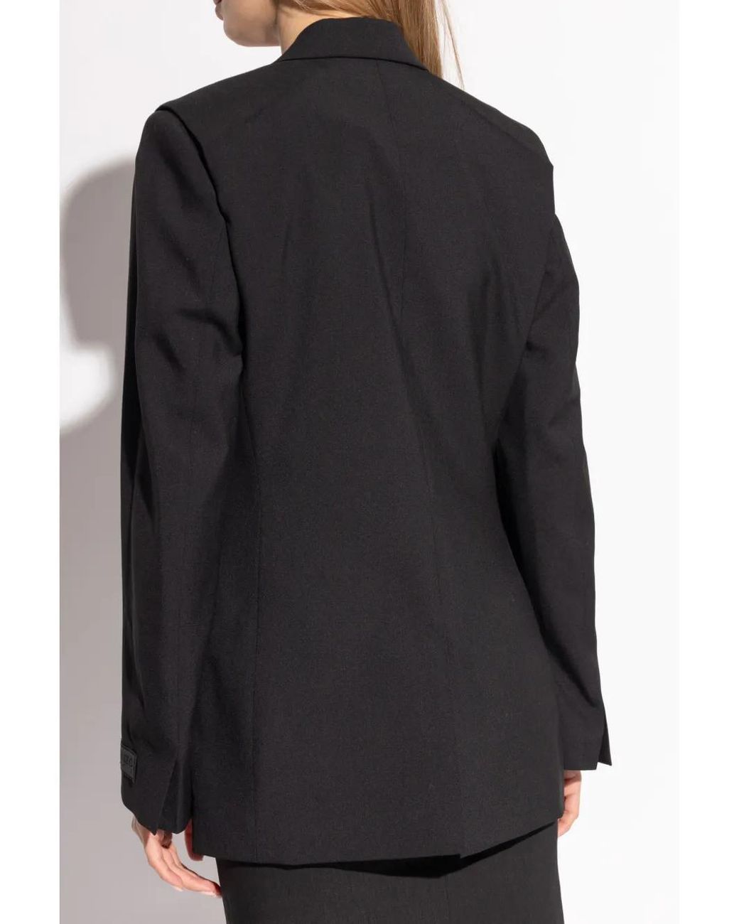 KENZO Black Elegant Virgin Wool Logo Jacket