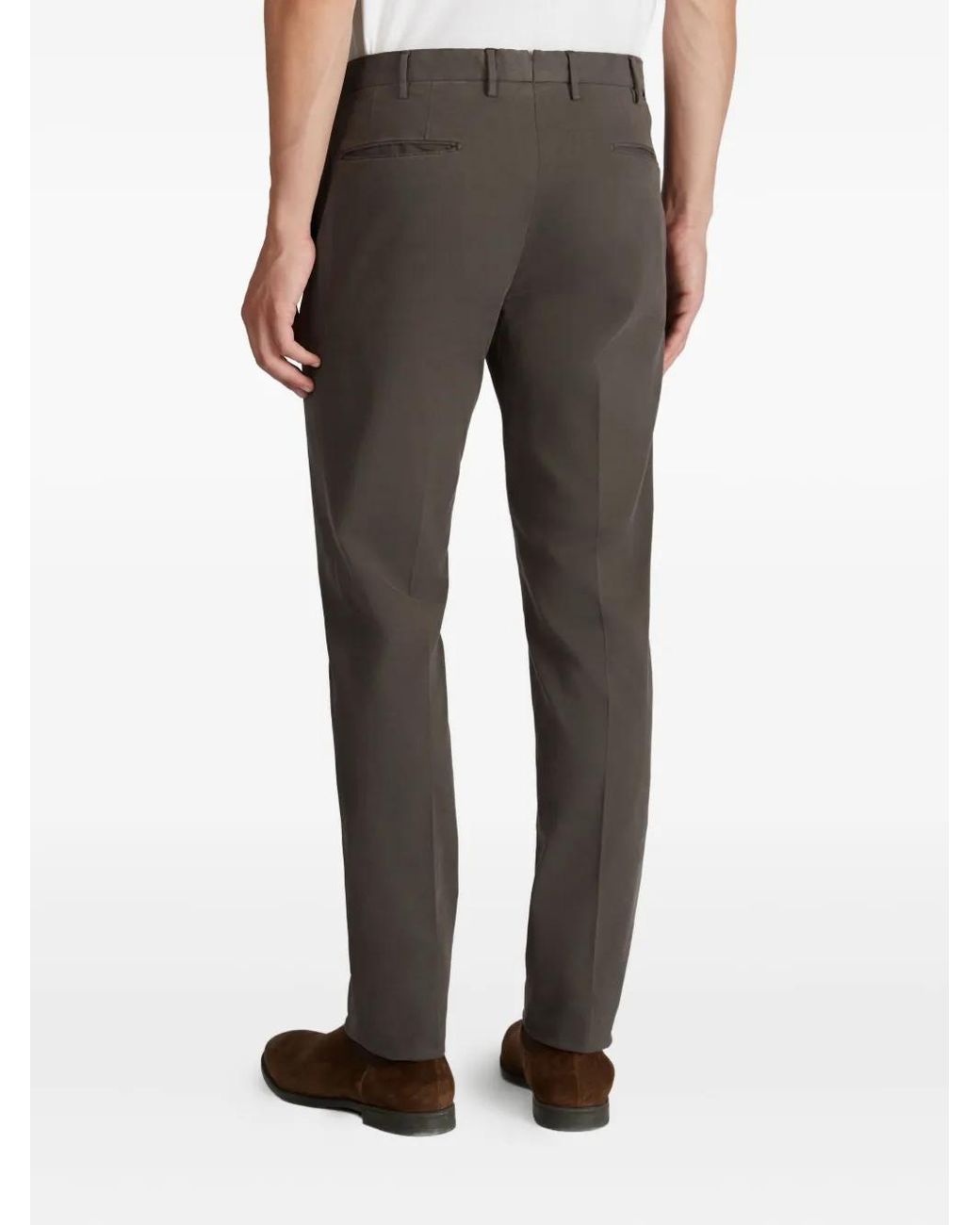 Incotex Gray Buttoned Trousers for men